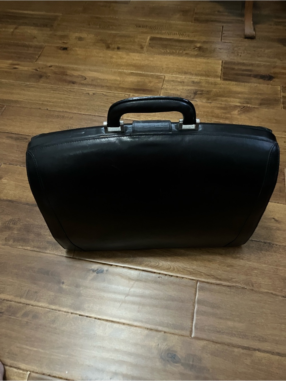 Classic Black Leather Briefcase - Men's Professional Work Bag